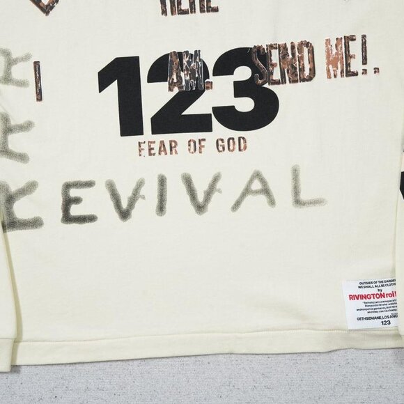 FEAR OF GOD x RIVINGTON ROI REBIS Monogram T Shirt Cream Long Sleeve - Picture 3 of 6